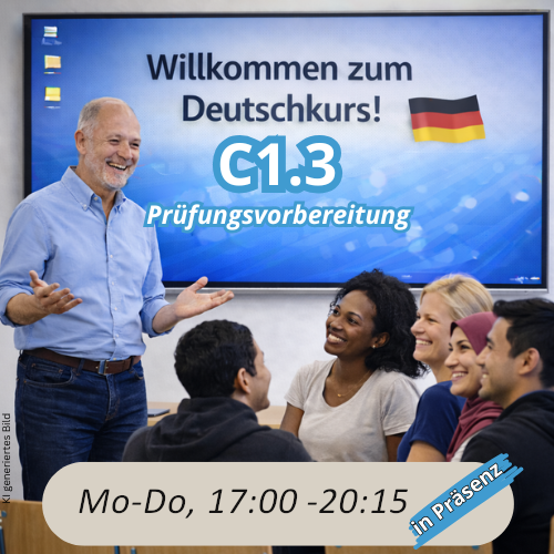 bild Abendkurs zur C1 Prüfungsvorbereitung Deutsch in Präsenz